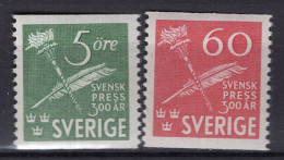 T1204 - SUEDE SWEDEN Yv N°313/14 * - Unused Stamps