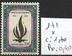 NATIONS UNIES OFFICE DE GENEVE 171 * Côte 1.70 € - Nuevos