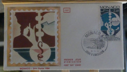 ENVELOPPE 1 ER JOUR MONACO. - Used Stamps