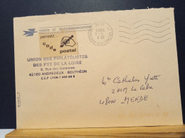 Code Postal. Lettre PTT Circulée Le 05/04/1983, En Franchise Avec Vignette " Pensez Code Postal" - Lettres & Documents