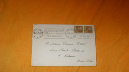 ENVELOPPE ANCIENNE DE 1929../ CACHETS BERGEN + FLAMME OLAVSJUBILEET 1030-1930 TRONDHJEM POUR COLMAR + TIMBRES X2 - Brieven En Documenten