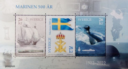 Sweden 2022, 500 Years Of Navy, MNH S/S - Neufs