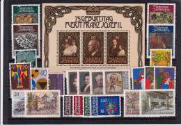 1981 Liechtenstein Kompletter Jahrgang - Postfrisch/**/MNH - Années Complètes