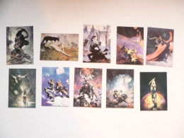 Lot De 10 Cartes à Collectionner Illustrateur FRAZETTA - Otros & Sin Clasificación