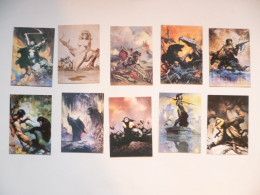 Lot De 10 Cartes à Collectionner Illustrateur FRAZETTA - Altri & Non Classificati