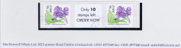 Ireland 2008 Flowers Coil Energi Print 55c Butterwort Vert. Pair With Reminder Label "Only 10 Stamps Left" Used Neat Cds - Used Stamps