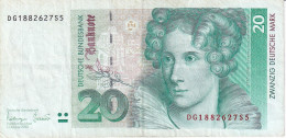 BILLETE DE ALEMANIA DE 20 MARK DEL AÑO 1993  (BANKNOTE) - 20 DM