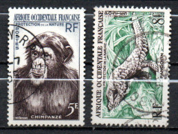 Col41 Colonies AOF Afrique Occidentale N° 51 & 52 Oblitéré Cote 1,50 € - Used Stamps