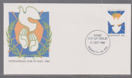 Australia 1986 Peace Year First Day Cover - Elizabeth SA - Lettres & Documents