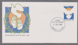 Australia 1986 Peace Year First Day Cover - Elizabeth SA - Brieven En Documenten