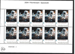 Nederland 2024-2 Ruimtevaart Space:  Space Walk Sheetlet  Postfris/mnh/sans Charniere - Nuevos