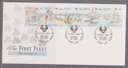 Australia 1987 First Fleet - Departure First Day Cover - Adelaide SA - Cartas & Documentos