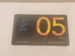 JORDAN-(JO-ZAI-REF-0011)-ZAIN-05-(Card-board)-(81)-(JD05)-(22-47-29-11-23-18-04)-(25.6.2009)-used Card - Jordan