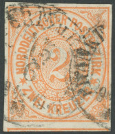 NDP 8U O, 1868, 2 Kr. Orange, Undurchstochen, Pracht, Mi. 120.- - Autres & Non Classés