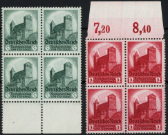 Dt. Reich 546/7 VB , 1934, Reichsparteitag In Randviererblocks, Postfrisch, Pracht, Mi. 340.- - Sonstige & Ohne Zuordnung