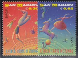 SAN MARINO  2018-2019, Europa CEPT: Zirkus, 2002 - Unused Stamps