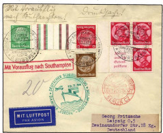 KATAPULTPOST 164c BRIEF, 12.7.1934, Europa - Southampton, Deutsche Seepostaufgabe, Frankiert Mit S 104 Und KZ 17, Drucks - Lettres & Documents