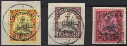 DEUTSCH-OSTAFRIKA 26,28/9 BrfStk, 1905, 20, 45 Und 60 H. Kaiseryacht, Ohne Wz., 3 Prachtbriefstücke, Mi. (185.-) - Duits-Oost-Afrika