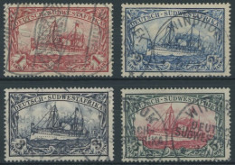 DSWA 20-23 O, 1901, 1 - 5 M. Kaiseryacht, 4 Prachtwerte, Mi. 343.- - Sud-Ouest Africain Allemand