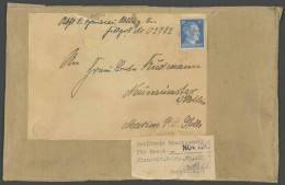 FELDPOST II. WK BELEGE 1943, Zollfreie Monatsendung, Aufklebezettel Und 20 Pf. Freigebühr Auf Vollständigem Päckchendeck - Occupation 1938-45