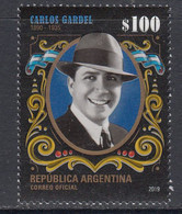 2019 Argentina Gardel Music Cinema Movies  Complete Set Of 1 MNH - Ongebruikt