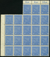 PROVINZ SACHSEN 81Y , 1945, 20 Pf. Hellblau, Wz. 1Y, 23x Im Bogenteil, Pracht, Mi. 322.- - Autres & Non Classés