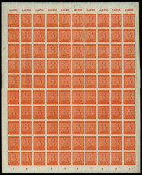 WEST-SACHSEN 118X , 1945, 8 Pf. Lebhaftorange, Wz. 1X, Im Bogen, Dabei Die Abarten 118I, III Und IV, Bogen Gefaltet, Aba - Autres & Non Classés