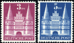 AMERIK. U. BRITISCHE ZONE 99/100II , 1948, 3 Und 5 DM Hohe Treppe, Falzrest, 2 Prachtwerte, Mi. 220.- - Autres & Non Classés