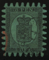 FINNLAND 6Cx O, 1867, 8 P. Schwarz Auf Grün, Praktisch Alle Zungen, Pracht - Andere & Zonder Classificatie