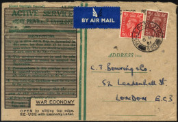 BRITISCHE MILITÄRPOST 222/3 BRIEF, 1951, 1 Und 11/2 P. König Georg VI Mit K2 FIELD POST OFFICE/630 Auf Feldpostbrief, Fe - Gebruikt