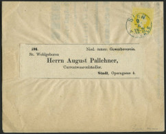 ÖSTERREICH 35II BRIEF, 1874, 2 Kr. Gelb, Feiner Druck, Auf Orts-Drucksache Mit Blauem K1 WIEN FILIALE, Pracht, Gepr. Fer - Oblitérés