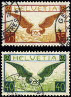 SCHWEIZ BUNDESPOST 233/4x O, 1929, Geflügelter Brief, Gewöhnliches Papier, Pracht, Mi. 160.- - Used Stamps