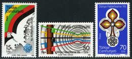 Türkiye 1983 Mi 2645-3647 MNH World Communications Year | Carrier Pigeon | Phone Lines - Ungebraucht