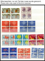 SAMMLUNGEN VB O , 1941-75, Sammlung Von 418 Verschiedenen Viererblocks Mit Zentrischen Ersttagsstempeln, Prachtsammlung, - Collections