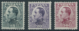 SPANIEN 565/6,568 , 1930, 15, 20 Und 30 C. König Alfons XII, Rückseitig Blaue Kontrollnummer, 3 Postfrische Prachtwerte, - Andere & Zonder Classificatie