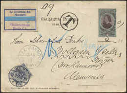 ARGENTINIEN 1901, 2 C. Bildpost-Ansichtskarte (Acorazado San Martin) Von Buenos Aires Nach Deutschland, Mit 2 Pf. Nachpo - Lettres & Documents