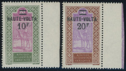 BURKINA FASO 41/2 , 1926/7, 10 Fr. Auf 5 Fr. Und 25 Fr. Auf 5 Fr. Obersenegal-Niger, Postfrisch, 2 Prachtwerte - Neufs