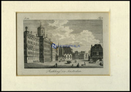 AMSTERDAM: Das Rathaus, Kupferstich Um 1800 - Lithographies