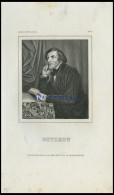 Karl Gutzhow, Deutscher Schriftsteller, Dramatiker Und Journalist, Stahlstich Von B.I. Um 1840 - Lithographien