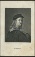 Raphael, Stahlstich Von B.I. Um 1840 - Lithografieën