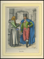 Hannacken, Kolorierter Stahlstich Von Döring Um 1840 - Lithographien