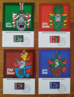 Liechtenstein 1981 Maximum Cards Landammänner Wappen Coat Of Arms Meier Kindle Negele Matt - Autres & Non Classés