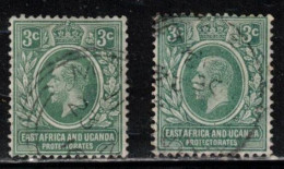 EAST AFRICA & UGANDA Scott # 41 Used X 2 - KGV - Protectorats D'Afrique Orientale Et D'Ouganda