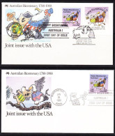 Australia 1988 Joint Issue USA FDC APM19541 Both - Brieven En Documenten