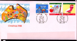 Australia 1988 Christmas FDC APM 20890 Christmas Hills - Cartas & Documentos