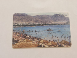 JORDAN-(JO-ALO-0027)-Aqaba Beach-(124)-(1100-502634)-(3JD)-(9/2000)-used Card+1card Prepiad Free - Jordan