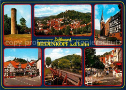 72883955 Biedenkopf Aussichtsturm Marktplatz Fachwerkhaeuser Lahnbruecke Kirche  - Biedenkopf