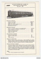 Train SNCF Fiche Descriptive Wagon Voiture Express 2ème Classe Série B10 De Dietrich De 1965 Plan Photos Au Dos - Matériel Et Accessoires