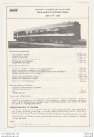 Train SNCF Fiche Descriptive Wagon Voiture Fourgon 1ère Classe Série A7D De 1968 De Dietrich Plan Photos Au Dos - Material Y Accesorios