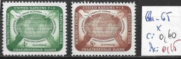 NATIONS UNIES OFFICE DE NEW-YORK 64-65 * Côte 0.60 € - Neufs